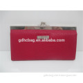 PU leather red elegant trendy women wallets lady party purses